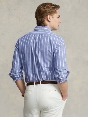 Hemd aus Baumwolle mit Streifenmuster, Custom Fit 