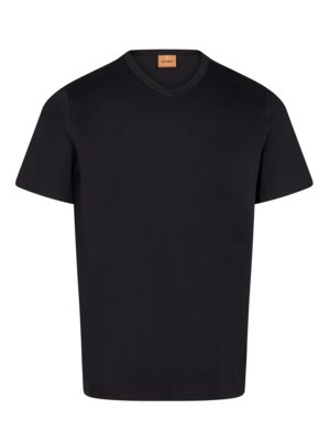 Glattes-T-Shirt-mit-V-Ausschnitt-und-Polygiene-Ausstattung