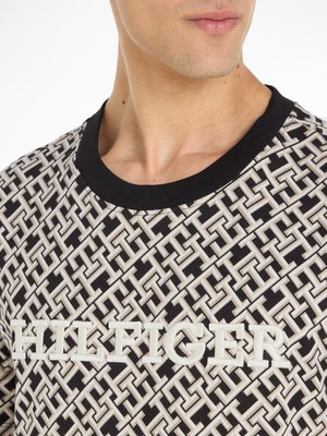 Softes T-Shirt mit Monogramm-Print und Label-Stickerei