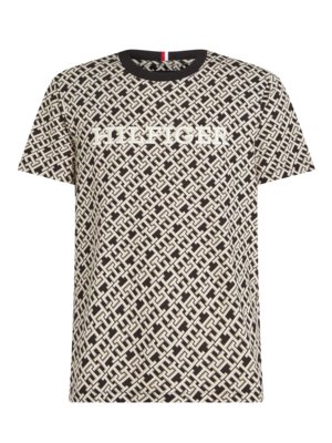 Softes-T-Shirt-mit-Monogramm-Print-und-Label-Stickerei