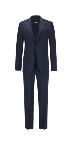 Anzug aus Schurwolle mit Pepita-Muster, Slim Fit
