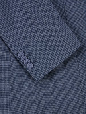 Anzug-aus-Schurwolle-mit-Pepita-Muster,-Slim-Fit