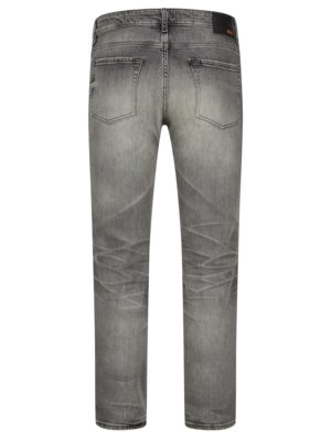 Jeans-im-Washed-Look-mit-Destroyed-Details,-Regular-Fit