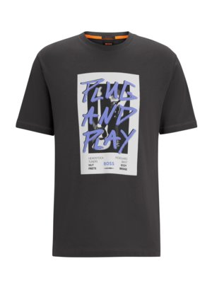 T-Shirt-mit-Letter-Print-auf-der-Vorderseite