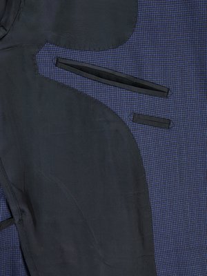 Teilgefütterter Anzug mit feinem Hahnentritt-Muster