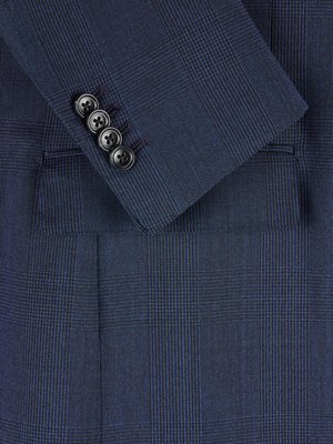 Teilgefütterter-Anzug-mit-Glencheck-Muster