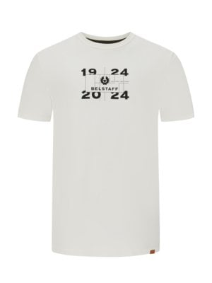 Glattes-T-Shirt-mit-Label-Print,-100-Years-Edition
