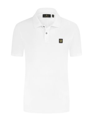 Stretch-Poloshirt-in-Piqué-Qualität-mit-Logo-Aufnäher