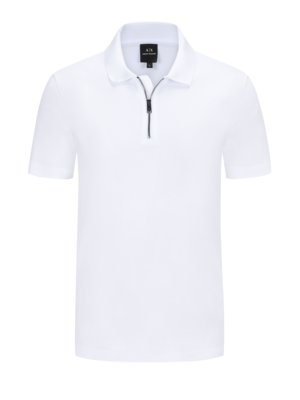 Poloshirt-mit-Reißverschluss-in-Piqué-Qualität