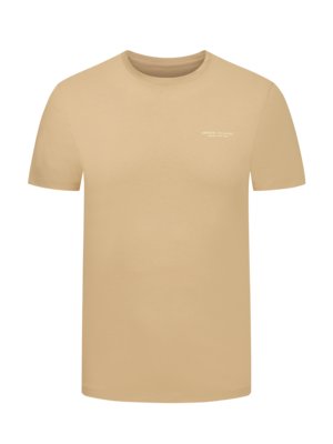 T-Shirt-mit-gummiertem-Logo-Schriftzug