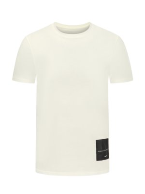 Glattes-T-Shirt-mit-Logo-Patch-aus-mixmag-Edition