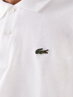 Langarm-Poloshirt in Piqué-Qualität mit Krokodil-Stickerei