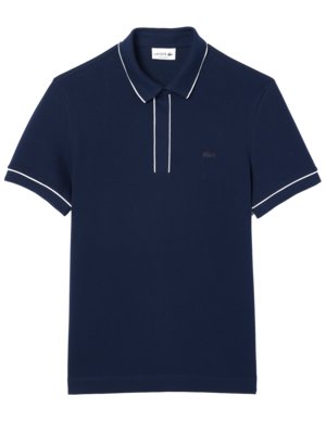 Piqué-Poloshirt mit verdeckter Knopfleiste, Regular Fit