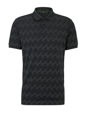 Poloshirt-mit-diagonalem-Print,-Relaxed-Fit