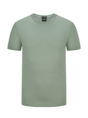 T-Shirt-in-Wabenstruktur-aus-merzerisierter-Baumwolle