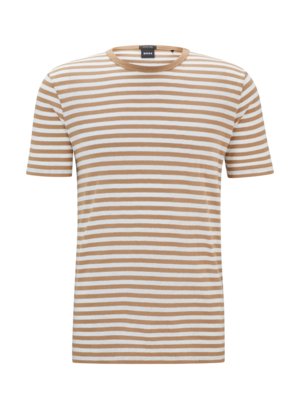 T-Shirt-aus-einem-Baumwolle-Leinen-Mix-mit-Streifen-
