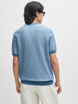 T-Shirt-in-Perlstrick-mit-Lyocell-Anteil