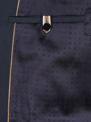 Anzug aus schimmernden Schurwoll-Seiden-Mix, Slim Fit