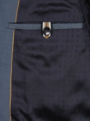 Anzug aus schimmernden Schurwoll-Seiden-Mix, Slim Fit