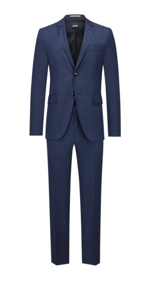 Anzug-aus-elastischer-Schurwolle-mit-feinem-Pepita-Muster,-Extra-Slim-Fit
