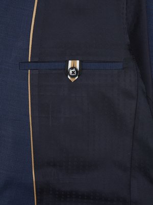 Anzug-aus-elastischer-Schurwolle-mit-feinem-Pepita-Muster,-Extra-Slim-Fit