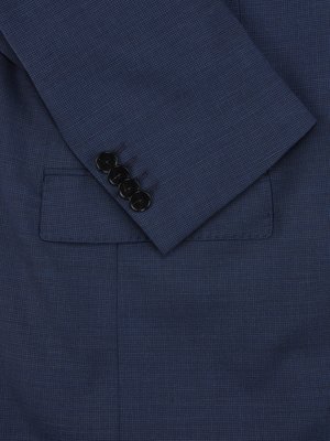 Anzug aus elastischer Schurwolle mit feinem Pepita-Muster, Extra Slim Fit
