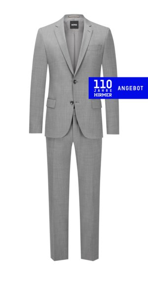 Anzug in melierter Bi-Stretch-Qualität, Slim Fit