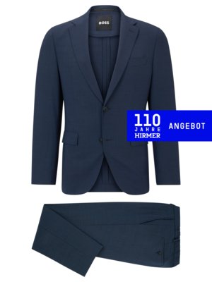 Ungefütterter Anzug mit 4-Way-Stretch, Slim Fit