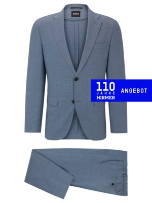 Ungefütterter Anzug mit 4-Way-Stretch, Slim Fit