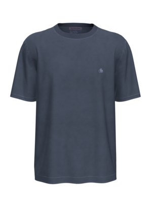T-Shirt-aus-Baumwolle,-garment-dyed