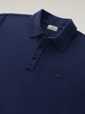 Piqué-Poloshirt mit tonaler Logo-Applikation