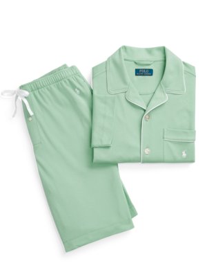 Kurzer-Schlafanzug-in-softer-Jersey-Qualität,-Slim-Fit
