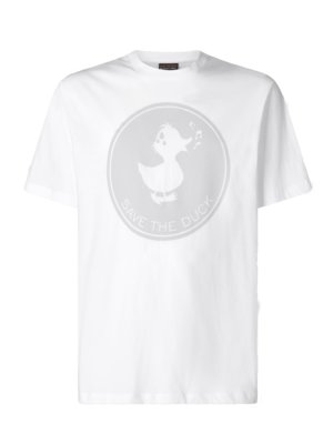T-Shirt-mit-großem-Logo-Print