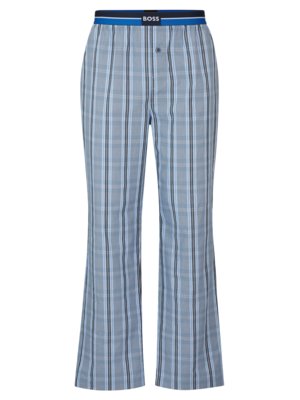 Pyjama-Hose-mit-weitem-Bein-in-Karomuster