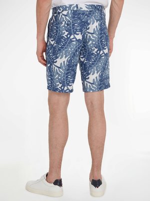 Leinenshorts mit floralem Print, Relaxed Tapered Fit