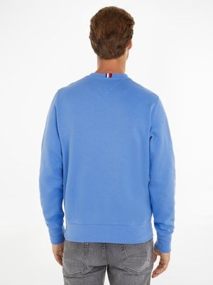 Basic Sweatshirt mit kleiner Monogramm-Stickerei