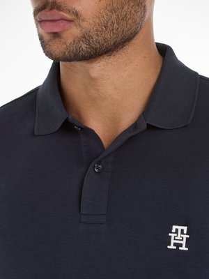Softes Poloshirt mit Monogramm-Stickerei, Regular Fit 