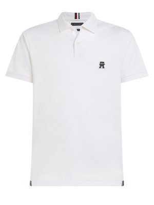 Softes Poloshirt mit Monogramm-Stickerei, Regular Fit 