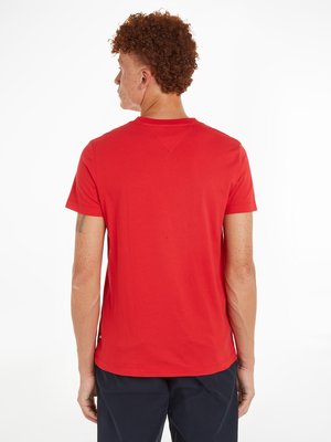 T-Shirt-mit-Label-Schriftzug,-Slim-Fit-