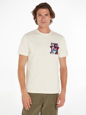 T-Shirt mit Logo-Monogramm in Frottee-Qualität