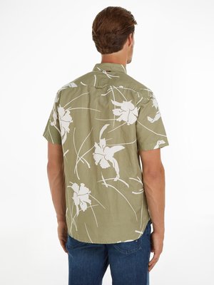 Kurzarmhemd mit floralem Print, Regular Fit
