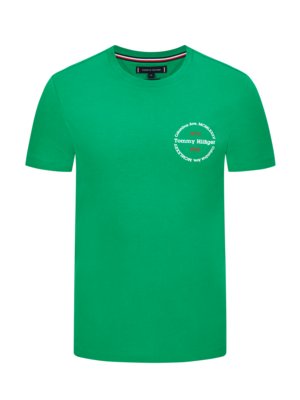 NYC-1985-T-Shirt-mit-rundem-Logo-Print,-Slim-Fit