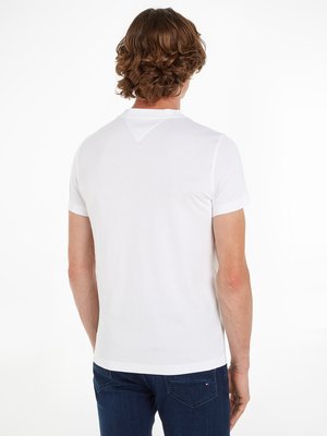 T-Shirt-aus-Baumwolle-mit-Brustlogo,-Slim-Fit-