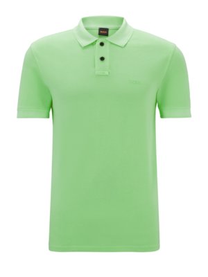 Unifarbenes-Poloshirt-in-Piqué-Qualität,-Sunbleached