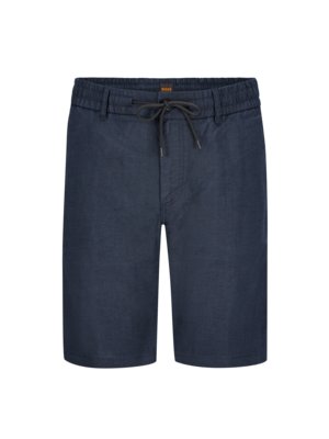 Chino-Shorts mit Leinenanteil