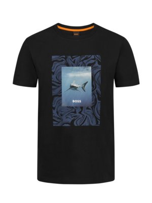 T-Shirt mit Hai-Motiv