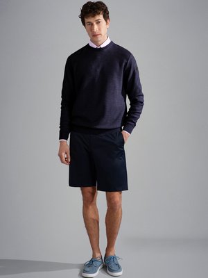 Leichter-Pullover-in-Piqué-Qualität-aus-Schurwolle
