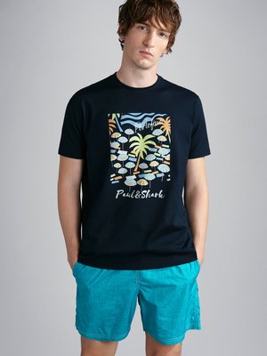 T-Shirt-mit-Palmen-Print