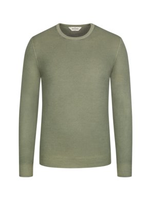 Leichter Pullover aus Merinowolle in Vintage-Optik