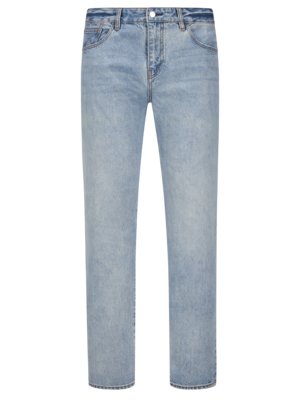 Jeans-in-verwaschener-Vintage-Optik-mit-Distressed-Details,-Slim-Fit